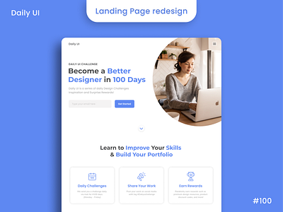 Daily UI Challenge - Redesign Daily UI Landing Page