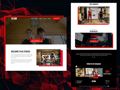 Website Design | KE Fitness | Online Fitness Website fitness website online fitness website uiuxdesign website website design website development