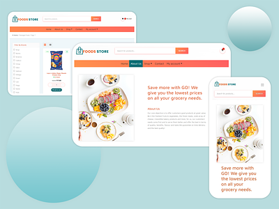 Website and Mobile App Design | Food Store | Online Store ecommerce design ecommerce web ecommerce website ecommerce website design mobile app online store online store design ui uiux design ux design website design wordpress