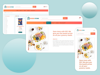 Website and Mobile App Design | Food Store | Online Store