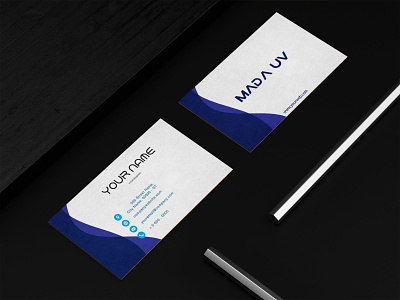 Business card for the MADA UV company branding business card graphic design illustration logo logo design mockup mubashir alee