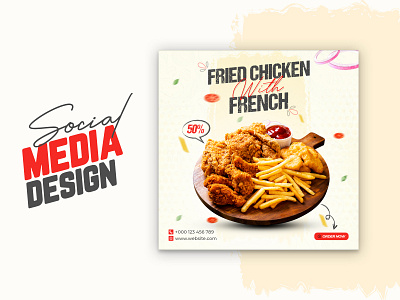 Fast Food Social media poster design food