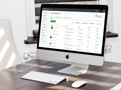 QuickBooks Online — User Management Mockup add user design exploration imac mockup intuit perspective mockup product design quickbooks quickbooks online table view tabs ui user management users ux web web app