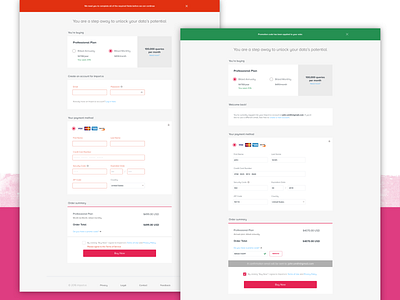 Web Scraping Tool — Online Order Form buy now checkout form checkout page design error state fields form design form validation inline validation promo code ui ux validation feedback web
