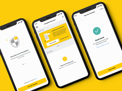 Sprint — Complete Security App III complete security get started ios app design mobile app design password manager passwords product design security app security checkup sprint ui ui design ux vault