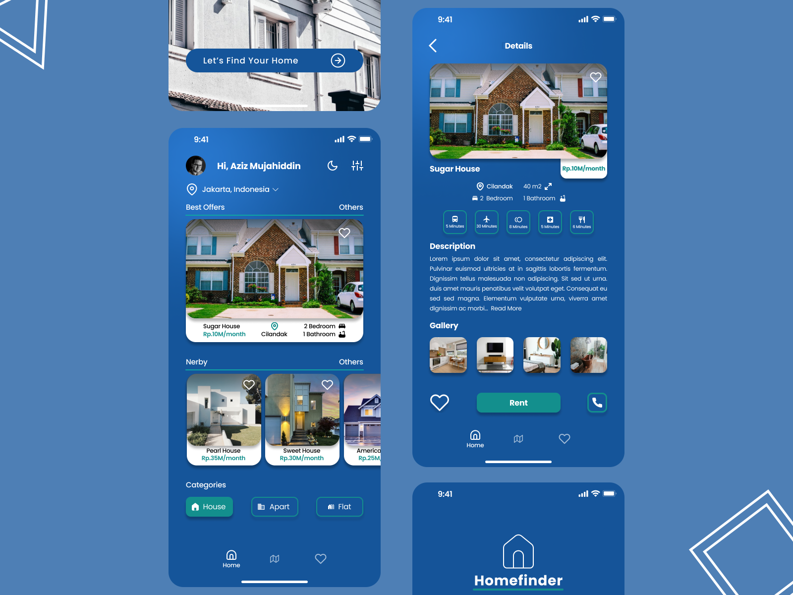 Homefinder App by Aziz Mujahiddin Nugraha on Dribbble