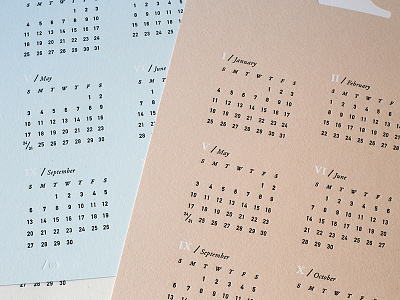 MMXV Letterpress Calendars