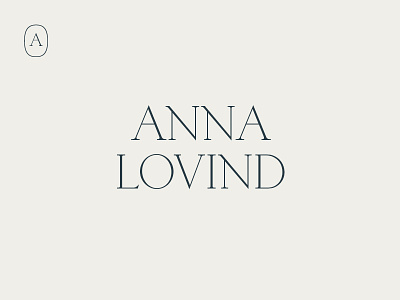 Anna Lovind brand identity branding logo logotype wordmark