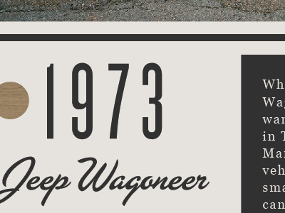 1973 Jeep Wagoneer bold italic
