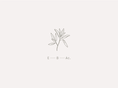 E.B.Ac. Logo Concept branding leaves logo logomark sage