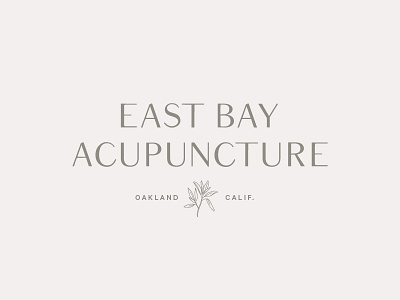 East Bay Acupuncture brand identity branding custom type logo logotype typography