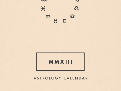 2013 Astrology Calendar Packaging calendar packaging print