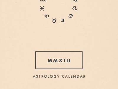 2013 Astrology Calendar Packaging