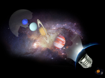 Big Bright Bang composition fantasy galaxy photomanipulation photoshop universe