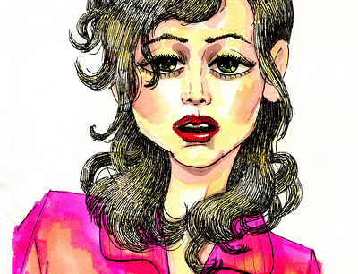 Model in Pink art color marker drawing fashion fashion drawing fashion face fashion illustration fashion illustrator fashion model fashion sketch girl hand drawn artwork hand drawn illustration illustrating illustration marker model pen and ink pink sketch