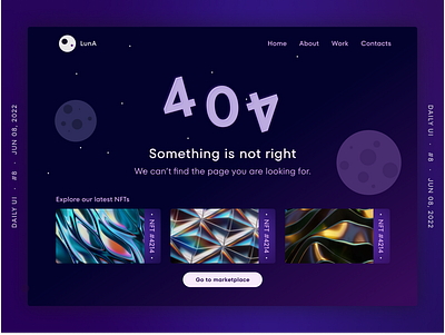 404 Page branding design ui ux web