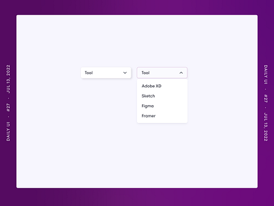 Dropdown dailyui design ui ux web