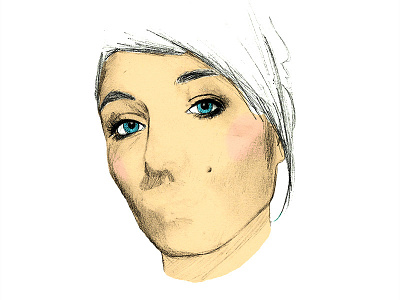 Blues drawing eyes girl illustration pencil portrait