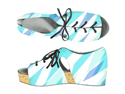 These shoes are made for walking drawing illustration pencil print design shoes summer