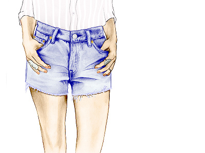 Another pair drawing girl illustration legs mixedmedia pencil shorts workinprogress
