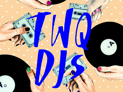 TWQ DJs djs drawing illustration mixedmedia music pencil thewreckingqueens twq
