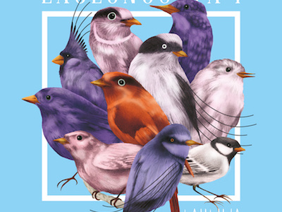Laulunuotta 1 - lauluja maailmalta birds choirmusic drawing graphic design illustration layout mixed media music pencil
