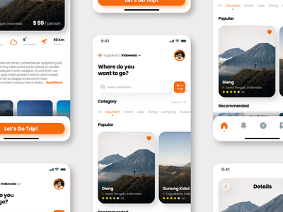 Travelling Mbile App app branding design graphic design mobile ui ux