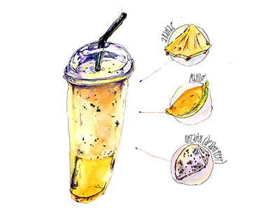 Thai Shake aksinja la paloma illustration sketch thai shake thailand watercolor