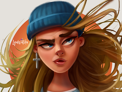 Kara art ca caricature cartoon character character design color concept design illustration logo