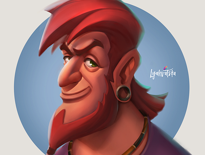 Red art caricature cartoon character character design color concept design illustration