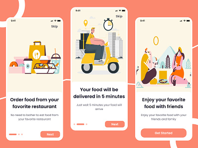 On Boarding Screen - Food Apps design food apps mobile mobile design mobile food apps on boarding screen onboard splash sccreen ui ui design ux ux design