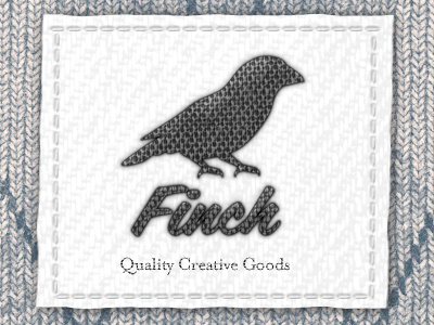 Thready black effects fabric grey logo photoshop sewn