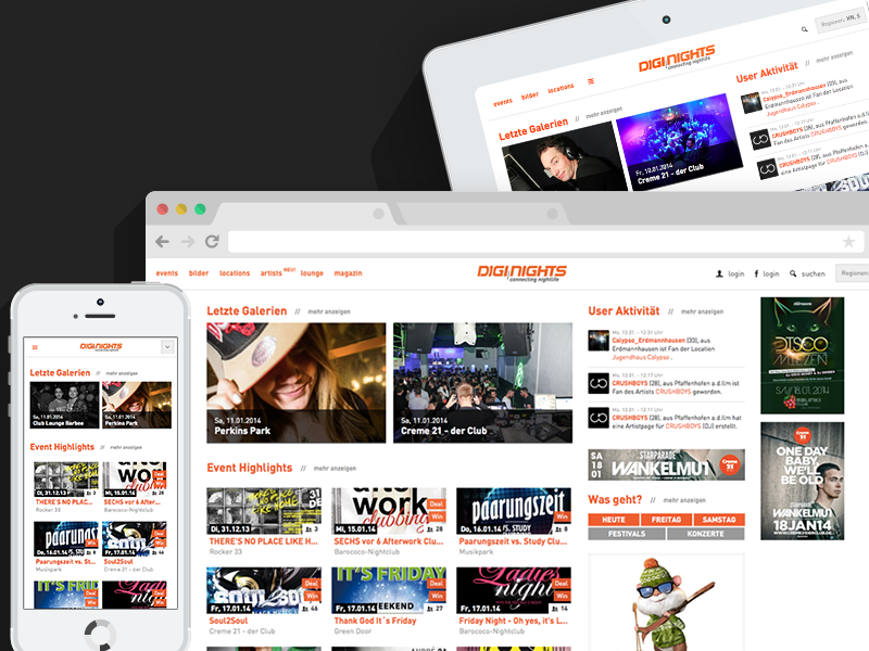 Redesigned Diginights responsive & flat navigation diginights responsive flat navigation hamburger mobile smartphone tablet desktop