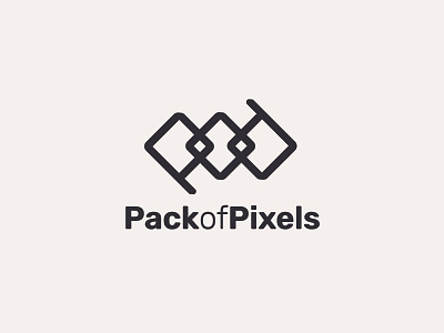 Pack of Pixels app branding design flat icon illustration logo minimal typography vector