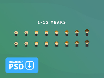 FREE Set Kids icons babies baby child free icons kids psd set ui years young