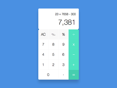 Daily UI "Calculator" calculator card daily ui