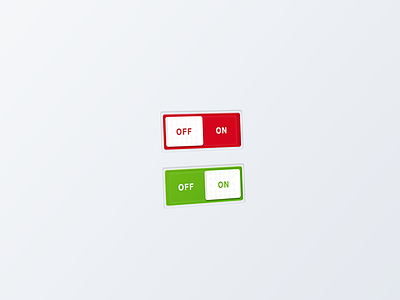 On/Off switch button daily ui green red switch
