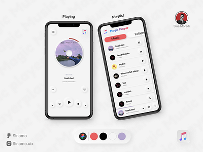 Magic Music player design ios iphone music music player ui ux