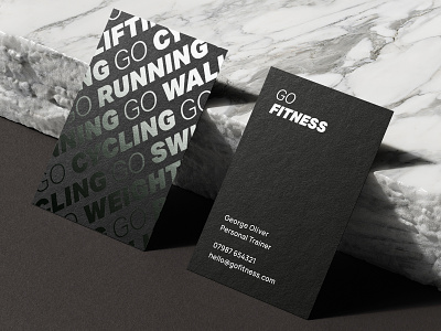 Go Fitness - Business Cards branding business card design fitness pt