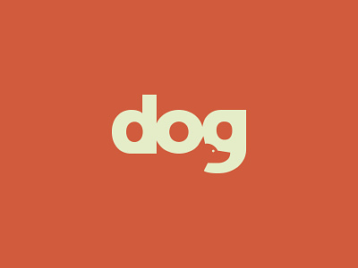 Dog dog logo mark negative space wordmark