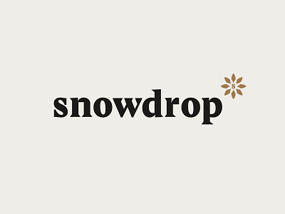 Snowdrop brand floral flower logo logotype mark marketing snowdrop wordmark