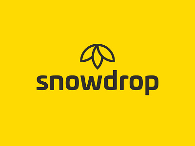 Snowdrop brand floral flower logo logotype mark marketing snowdrop wordmark