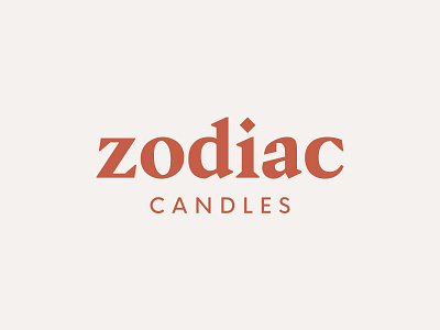 Zodiac Candles astrology brand candles logo logotype wordmark zodiac