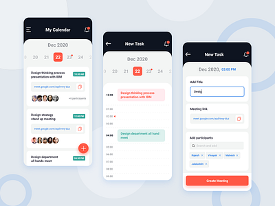 Visual Concept of Calendar App