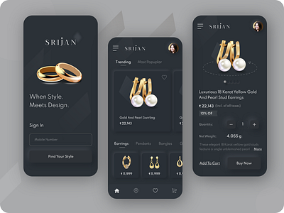 E-Commerce App Neumorphic Style