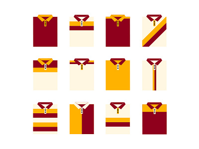 Polo Shirt Illustrations asroma design flat football icon illustration polo roma rome shirt