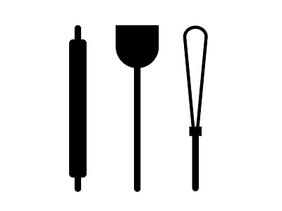 Three icons for The Noun Project icon isotype