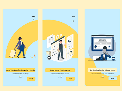 Onboarding Screen UI design app design ui