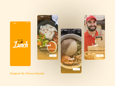 Lunch App Onboarding Sreen ui