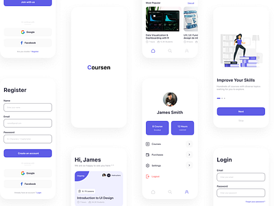 Coursen - A Elearning Concept by Nguyen Huy on Dribbble